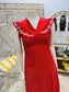 Vintage 70s Dotted Swiss Polka Dot Empire Midi Dress S